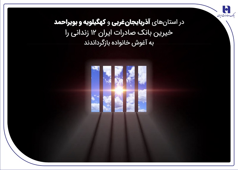 خیرین بانک صادرات ایران 12 زندانی را به آغوش خانواده بازگرداندند