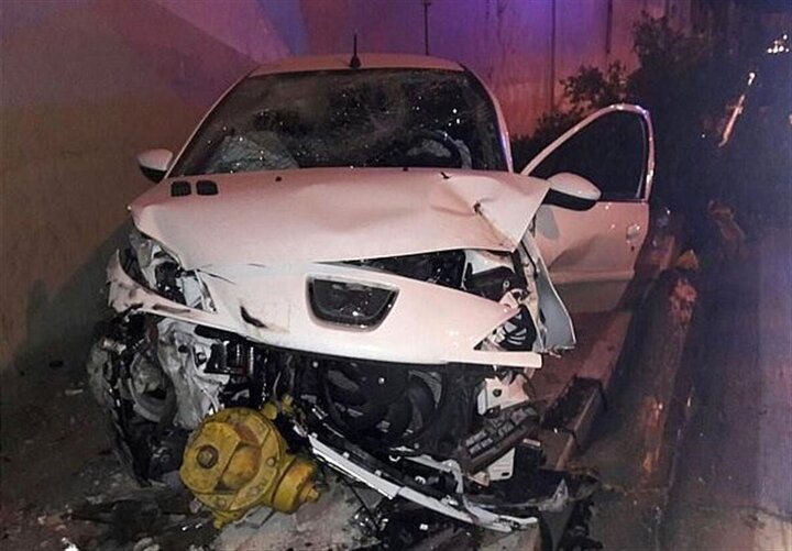 تصادف مرگبار پژو ۲۰۷ در بزرگراه لشکری؛ دو جوان جان باختند