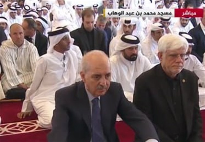  حضور عارف در مراسم تشییع پیکر شهید اسماعیل هنیه در دوحه 