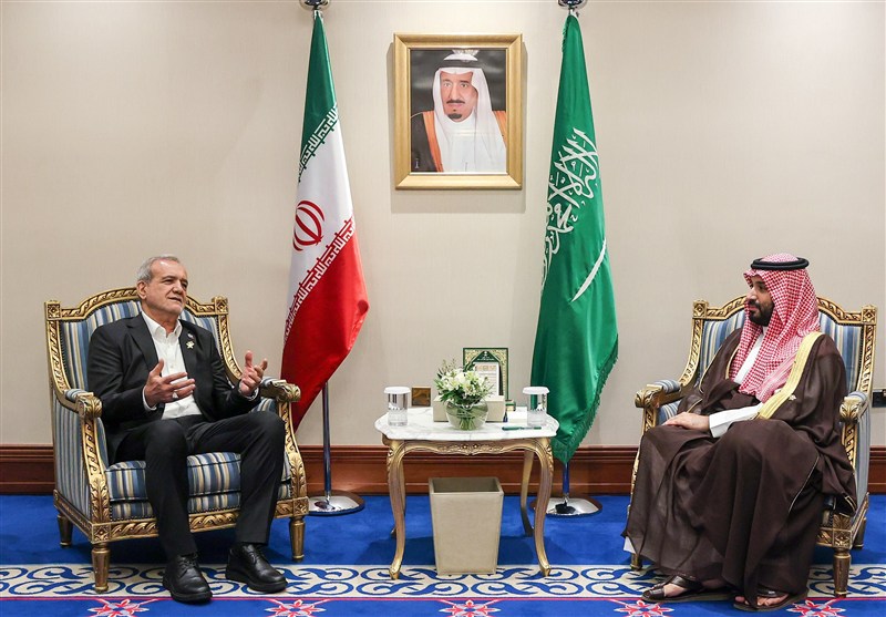 پزشکیان به بن سلمان: عربستان می‌تواند نقش مهمی در مسیر وحدت کشورهای اسلامی ایفا کند 