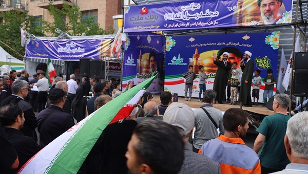 میزبانی موكب بانك ملت از شركت كنندگان در اجتماع بزرگ امام رضایی ها