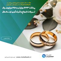پرداخت ۱۶۲۳ میلیارد و ۴۵۰ میلیون ریال تسهیلات ازدواج و فرزندآوری توسط ملل