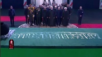 حضور سران سه قوه در مصلای تهران برای ادای احترام به پیکر رهبر شهید ایران