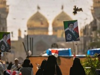 تشییع پیکر مطهر رهبر شهید در کربلا